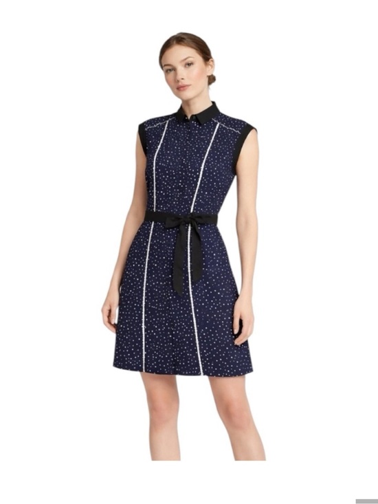 Jason Wu Dresses & Skirts - Jason Wu Navy Polka Dot Sleeveless Shirt Dress NWT